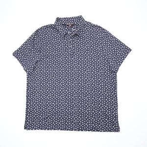 Michael Kors Men's Modern-Fit Field Print Polo Shirt Dark Blue Size XXL 4865 - Picture 1 of 2