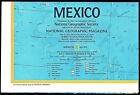 ✿ 1973-5. Mai MEXIKO & ZENTRALAMERIKA National Geographic Map Schulposter - A3