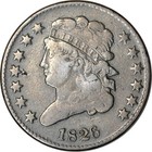 1826 1/2C Classic Head Half Cent Fine K17393