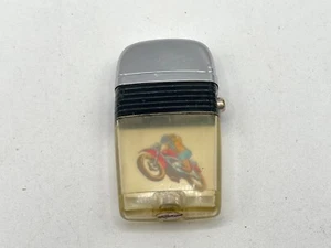 Vintage Scripto Motorcycle / Dirt Bike Rider VU-Lighter w/ Black Band AS-IS - Picture 1 of 12