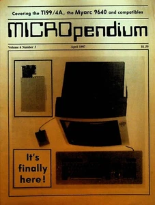 Micropendium Magazine April 1987 Computers Texas Instruments - Picture 1 of 2
