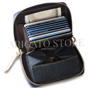 Japanische Okayama Denim Compact Geldbörse Samurai Denim Made in Japan NEU - Bild 1 von 7