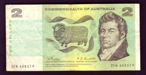 Australia R-83 S. (1968) Phillips/Randall - 2 Dollar STAR Note. Pref ZFN.  Fine - Picture 1 of 2