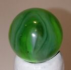 Akro Agate, Light green slag swirl.  5/8",  Bubbly  #023