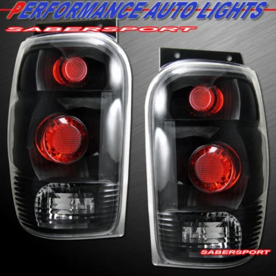 Set of Pair Black Taillights for 1998-2001 Ford Explorer Mercury Mountaineer - Image 1 of 2