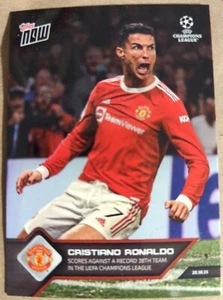 2021 UCL Topps Now #54 UEFA Champions League Cristiano Ronaldo Manchester United - Picture 1 of 2