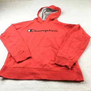 Champion Sweater Youth Kids Large Red Hoodie Authentic Athletic Pullover Knit - Picture 1 of 12