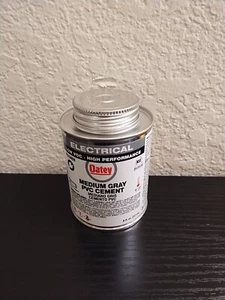 8 oz. Medium Gray PVC Cement PVC Glue Pipe Fittings Strong Bond Electrical - Picture 1 of 6