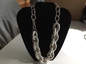 Silberfarbene große Kettengliederkette - Bild 1 von 2