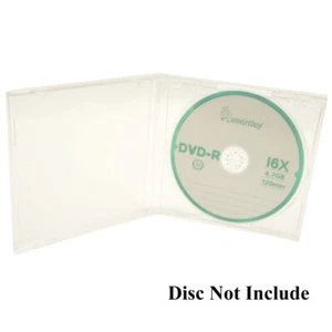 10 Standard 10.4 mm Jewel Case Single CD DVD Disc Storage Assembled Clear Tray - Picture 1 of 3