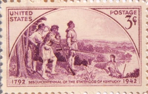 1942 Sesquicentennial of the Statehood of Kentucky 3 Cents US Postage Stamp - Picture 1 of 1