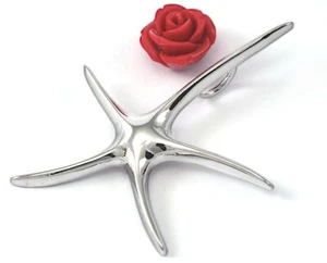 Seestern Anhänger, Halskette Messing 48x35mm Maritim Ozean Meer Strand Damen 2261 - Bild 1 von 23