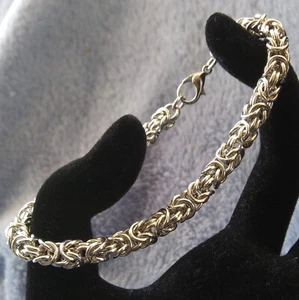Byzantine 20-gauge Handmade Chainmaille Bracelet - Picture 1 of 4