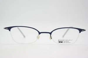 Vintage Brille Chai TI 5 TITAN Blau Silber Halbrand Brillengestell eyeglasses - Picture 1 of 6