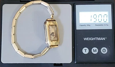 Antique Elgin Wristwatch 10k GF Gold For Parts Repair Scrap 19 Grams Estate  - Image 1 of 4