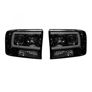 Recon Projector Headlights For Ford F-250/F350 Super Duty 1999-2004 Smoked/Black - Picture 1 of 5