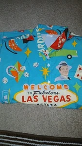 FRANK SINATRA-LAS VEGAS-MEN'S BUTTON DOWN SHIRT -XXXL - SHORT SLEEVE  - Picture 1 of 7