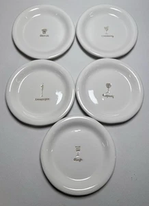 Williams Sonoma Wine Series Appetizer Snack Plates Embossed 6” Set of 5 - Picture 1 of 10
