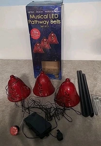 MR. Christmas Red Bells Musical Pathway Markers Lights 15 Songs WORKS - VIDEO - Bild 1 von 9