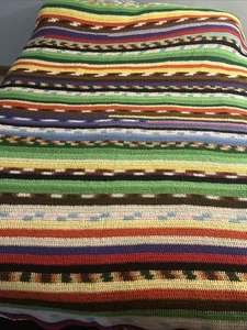 Coperta nonna fatta a mano all'uncinetto getto letto afgano vintage 85x70 in queen ecc condizioni - Foto 1 di 6