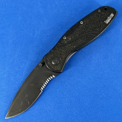 Kershaw Blur Folding Knife - Black (1670BLKST) USA Assisted - Image 1 of 4