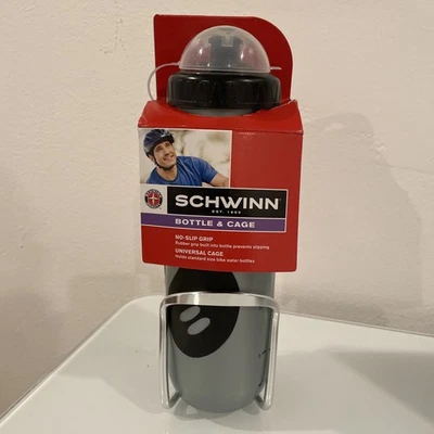 NEW IN PACKAGE SCHWINN WATER BOTTLE & CAGE 23 OZ LIGHTWEIGHT ALLOY CAGE - Image 1 of 4