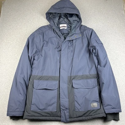 Nixon Jacket Mens XL Full Zip Hooded Blue Quilt Lined Winter Parka Outdoor - Image 1 of 4