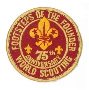 75 Años de Exploración Mundial - PARCHE 1982 PASOS DEL FUNDADOR DE LOS EXPLORADORES CANADIENSES - Imagen 1 de 1