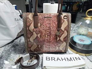 Brahmin Potomac Collection Brindle Large Caroline Umhängetasche Tasche Neu - Bild 1 von 9