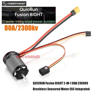 HobbyWing QuicRun Fusion 8IGHT 2in1 FOC 80A ESC 2300KV Motor for 1/8 RockCrawler - Picture 1 of 20