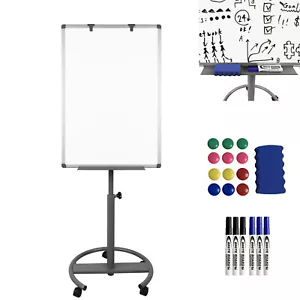 Flipchart mit Rollenfuß Magnettafe Whiteboard Verstellbar Moderationswand Neu - Bild 1 von 12