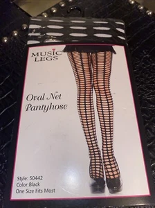 sexy MUSIC LEGS oval CIRCLE net FISHNET spandex THIGH highs HI stockings NYLONS - Picture 1 of 8