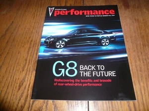 2007 Pontiac Performance Fall Magazine - G8 - Vintage - Picture 1 of 9