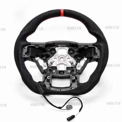 Volante Alcantara para 2015-20 F-150 F-250 F350 Raptor Super Duty con cabezal Foto 1 de 4