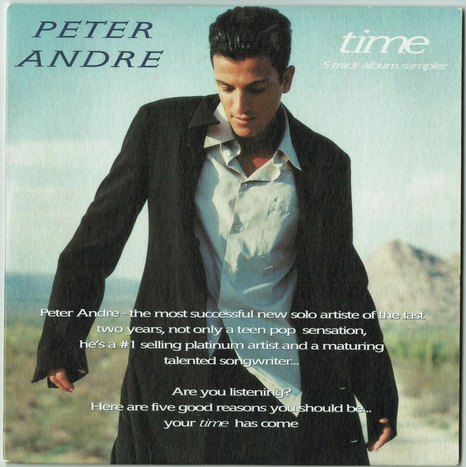 PETER ANDRE - CD - Time 5 Track album sampler.  Promo Mushroom - Изображение 1 из 3