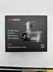 New CoolCrazy N8 Dual Channel Dash Camera 4K 5G WiFi - Picture 1 of 11
