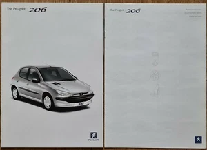 Peugeot 206 34 page Sales Brochure, 02. & 6 page tech/Spec Brochure. Inc GTi - Picture 1 of 9