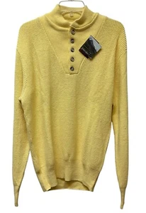 Vintage St Johns Bay Fishermans Sweater Pullover Buttons Preppy Cotton XL NEW - Picture 1 of 10