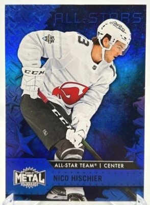 2020-21 NHL Skybox Metal Universe Nico Hischier Blue Spectrum All-Stars #193 - Image 1 of 3