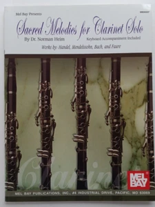 Sacred Melodies for Clarinet Solo w/ keyboard by Norman Heim (Mel Bay, 1988) - Picture 1 of 5
