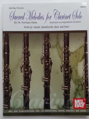 Sacred Melodies for Clarinet Solo w/ keyboard by Norman Heim (Mel Bay, 1988) - Image 1 of 4