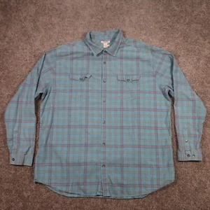 Carbon 2 Cobalt Corduroy Shirt  Mens XXL Button Front Teal Southwest Aztec EUC - Picture 1 of 10