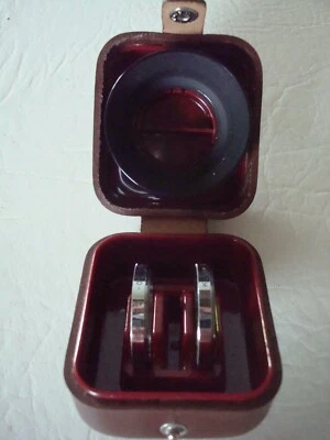 TWO VINTAGE KODAK SKYLIGHT FILTERS IN LEATHER CASE - Image 1 of 4