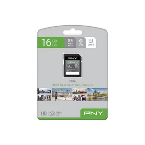 PNY 16GB SDHC Elite Carte 85 MB/S UHS-I Classe 10 V10 - Photo 1 sur 5