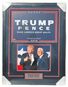President DONALD TRUMP & MIKE PENCE Signed Autographed Sign Poster BECKETT MAGA - Picture 1 of 6
