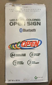 NIOB Green Light Innovations GLI1050B Open Sign 32” x 15” 64-Super-Bright LED - Picture 1 of 8
