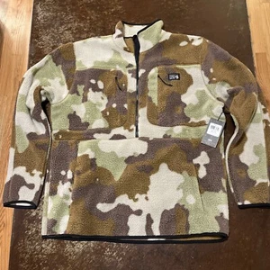 Mountain HardWear 1/2 Zip HiCamp Fleece Pullover Camo New w Tags Size XL  $130! - Picture 1 of 9