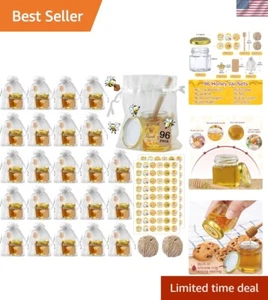 96 Pcs Honey Jars,Mini Honey Jars Party Favors in Bulk,1.5oz Small Hexagon Gl... - Picture 1 of 8
