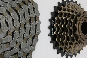 SHIMANO Verschleißset inkl. 7-fach Schraubkranz MF-TZ500-7 & Kette HG40 - Bild 1 von 3