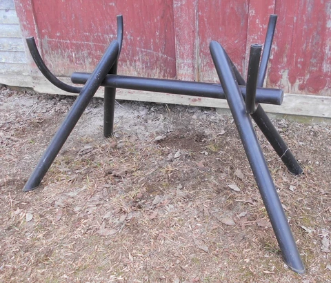 VINTAGE MID CENTURY 3 PIECE STEEL TUBE DINING TABLE BASE Cover
